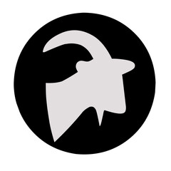 goat head silhouette illustration