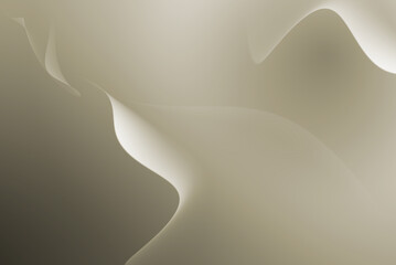 Abstract beige soft and sculptural digital backdrop, dynamic fluid line art shapes and subtle gradient wallpaper background.  Perfect for branding, presentations, digital art theme, web design etc., 