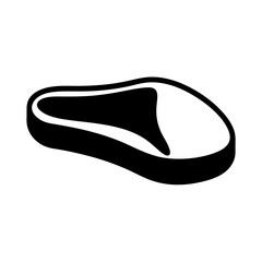 Simple graphic illustration of a cut of meat, steak or beef product