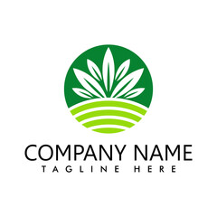 Circle nature leaf symbol organic concept. Bio herbal health care abstract business eco logo