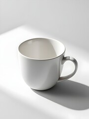 Obraz premium white cup isolated on white