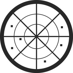 Radar vector stock icon illustration