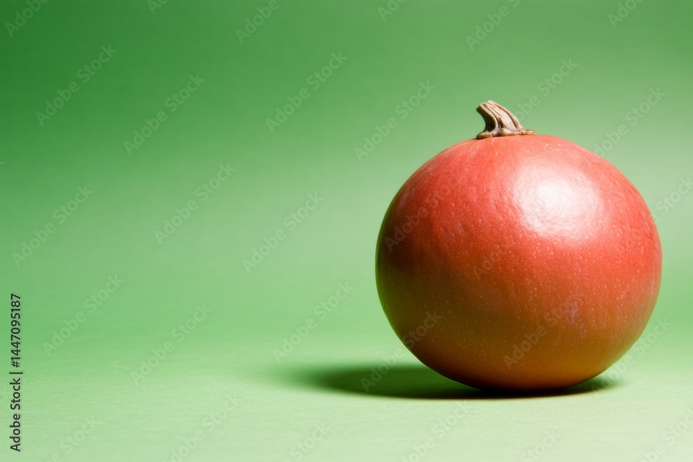 Poster a single bright orange pumpkin sits elegantly on a soft pastel green backdrop, highlighting its smoo