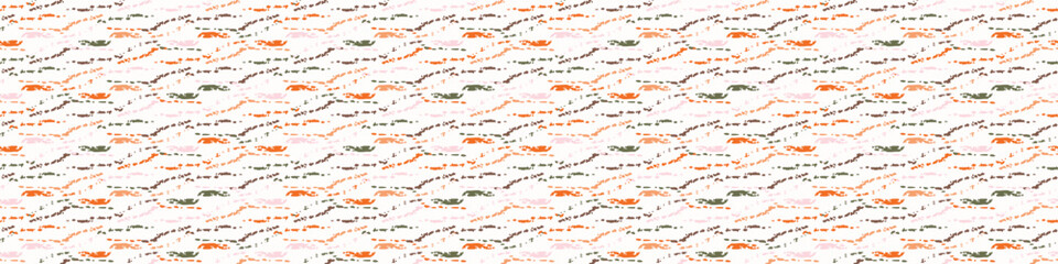 Simple whimsical modern abstract border shape seamless pattern. Trendy pastel color banner with hand drawn playful style for edging trim, wash tape and summer texture ribbon background.