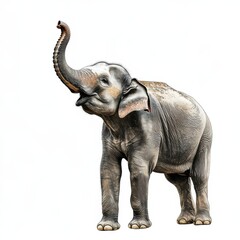 Fototapeta premium Charming Gentle Elephant in Delicate Watercolor Painting Style