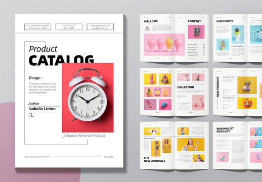 Product Catalog Portfolio Template Layout