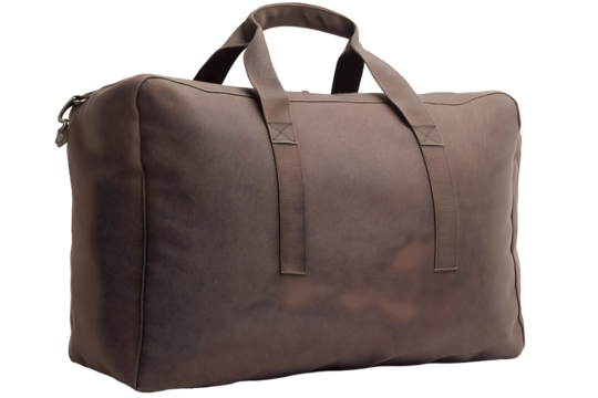 Isolated Light Brown And Pink Patterned Duffle Bag Illustration