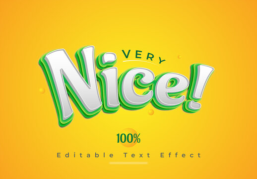 Very Nice Text Effects With Simple Edit In 3D Style