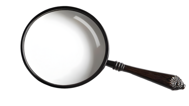Isolated Magnifying Glass Illustration With Transparent Background