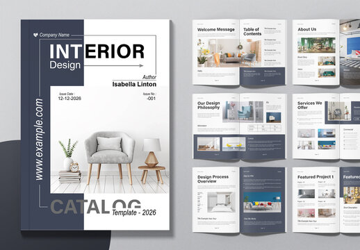 Creative Interior Design Portfolio Layout