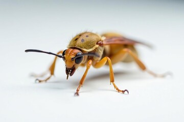 Close-up of single insect on pure white backdrop, butterfly, nature