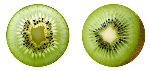 Fototapeta premium Kiwi fruit isolated on transparent background, cutout, png.