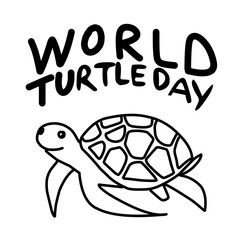 Vector turtle for World Turtle Day