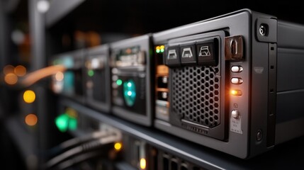 Technical server rack equipment in data center