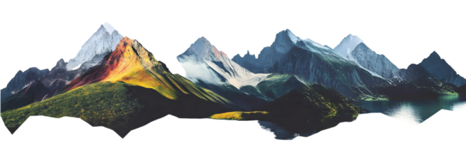 PNG Mountain landscape collage nature.