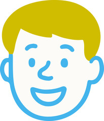 Minimalist Boy Face Icon