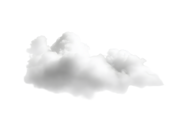 Realistic white cloud with transparency. Png clipart isolated on transparent background
