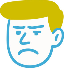 Cartoon Grumpy Face