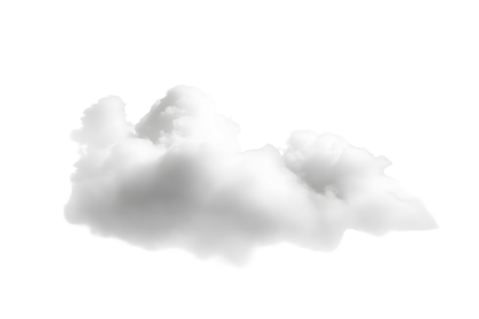 Realistic white cloud with transparency. Png clipart isolated on transparent background