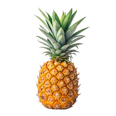 A Fresh Ripe Pineapple Ready to Eat isolated on transparent background