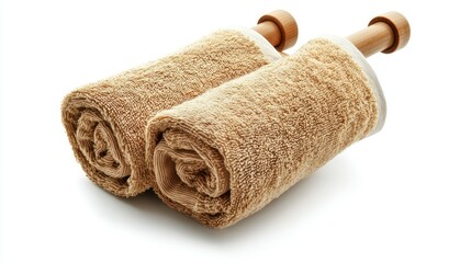 Kitchen towel holder isolated on white background