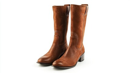 Knee-high boots isolated on white background