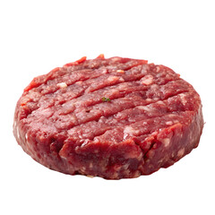 Juicy Beef Burger Patty CloseUp Image isolated on transparent background