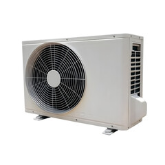 Fototapeta premium Isolated White Air Conditioner Unit, Transparent Background, Illustration
