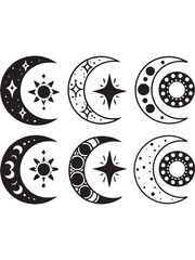 vector illustration of a black and white circle