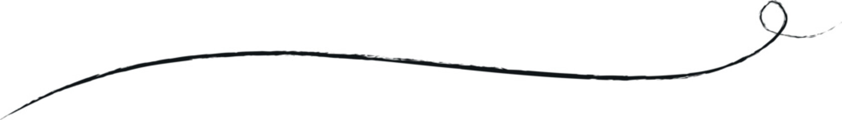 シンプルなくるっと区切り線曲線のベクター