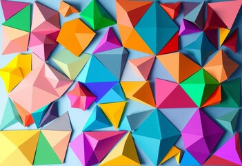 Obraz premium Collection of diverse geometric shapes, vibrant colors, modern, vector