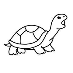 illustration of a tortoise sketch on a white background