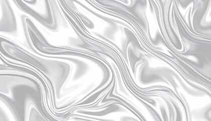 Obraz premium smooth, flowing abstract design featuring silver liquid metal with glossy finish, creating sense of elegance and fluidity. reflective surface enhances visual appeal and depth