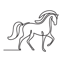 Majestic Horse Silhouette Illustration Vector Equine Animal Elegant Design
