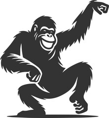 orangutan vector black © MDAbdul