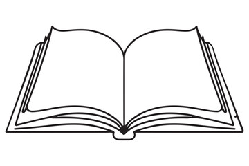 Unopened Book Silhouette Graphic Illustration for Reading and Education