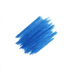 Blue crayon stroke texture design on white background