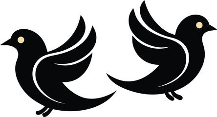 Birds Silhouette Collection. Birds Silhouette Art. Birds Silhouette Illustration. Birds Silhouette Design © S43