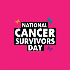 Obraz premium National Cancer Survivors Day Vector Design 