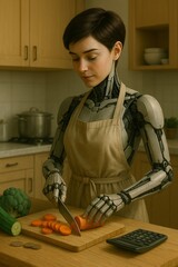 AI Cooking in Apron – A Warm Glimpse of Future Domestic Life