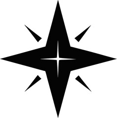 Hand-drawn cute star doodle, stars scrapbook underline text, comic illustration in sketch grunge style