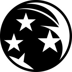 Hand-drawn cute star doodle, stars scrapbook underline text, comic illustration in sketch grunge style