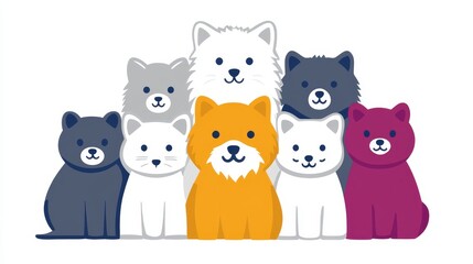 Pixelated animal characters forming a whimsical collection perfect for game assets and playful designs with a delightful retro aesthetic style art