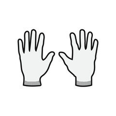 Obraz premium Protective rubber gloves sign template. Icon for design vector