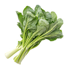 Chinese broccoli on a white background showcasing fresh greens and vibrant leaves for healthy meals, chinese broccoli isolated on white background