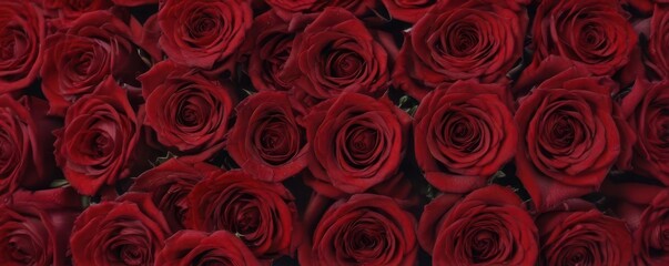 A lush pile of velvety red roses, petals unfurling , anniversary, celebration, red