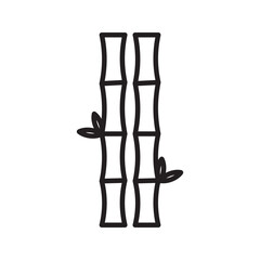 Bamboo icon on white background