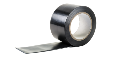 Black insulating tape isolated on white background PNG
