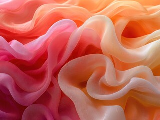 Soft, flowing fabric with ombre colors