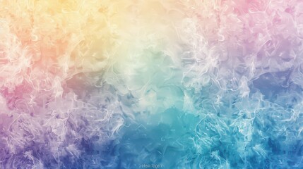 Fototapeta premium A pastel colored smoke effect background with shades of blue pink yellow and white blending together